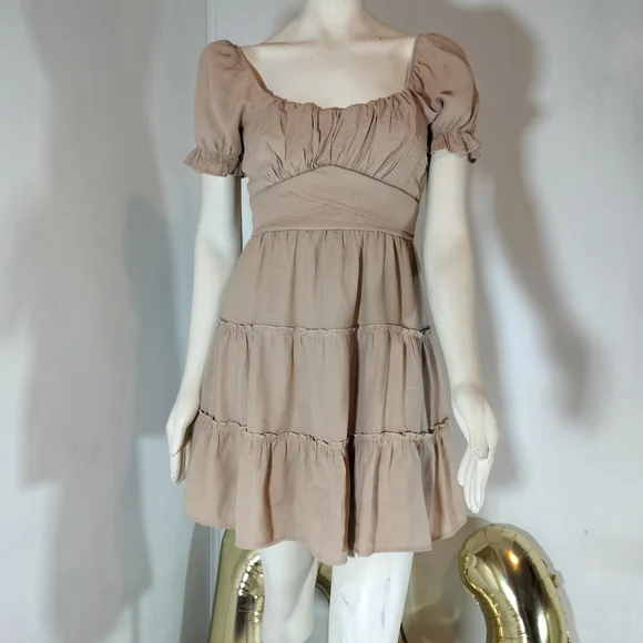 Trixxi Tan Midi Dress - Picture 2 of 7